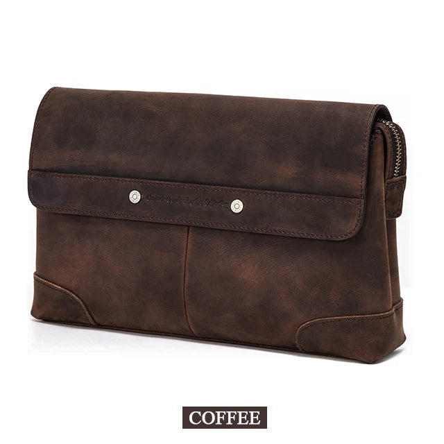 Luxury Cowhide Leather Men's Clutch