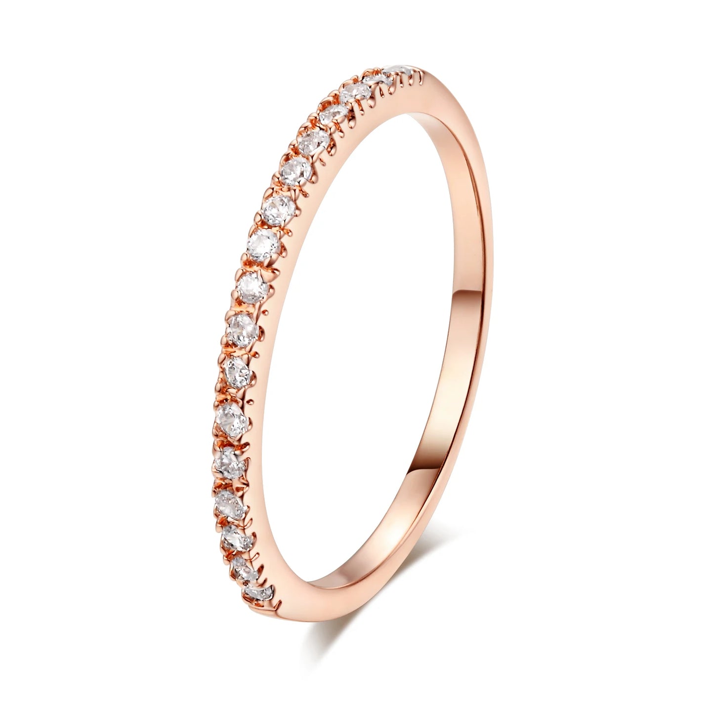 Delicate Micro Pave Zircon Rings Women