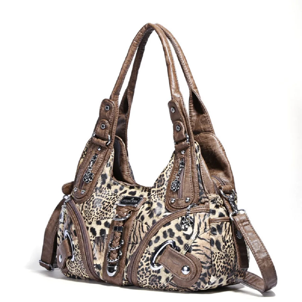 Angelkiss Women Handbags Leopard Bag