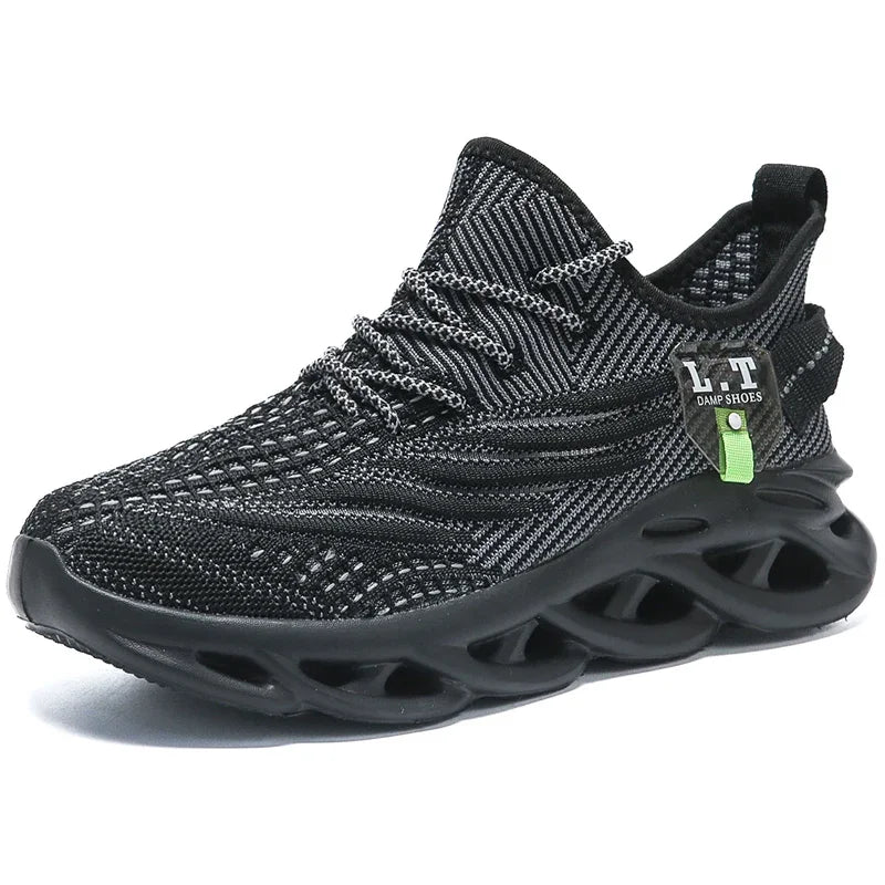 YRZL Men Sports Running Black