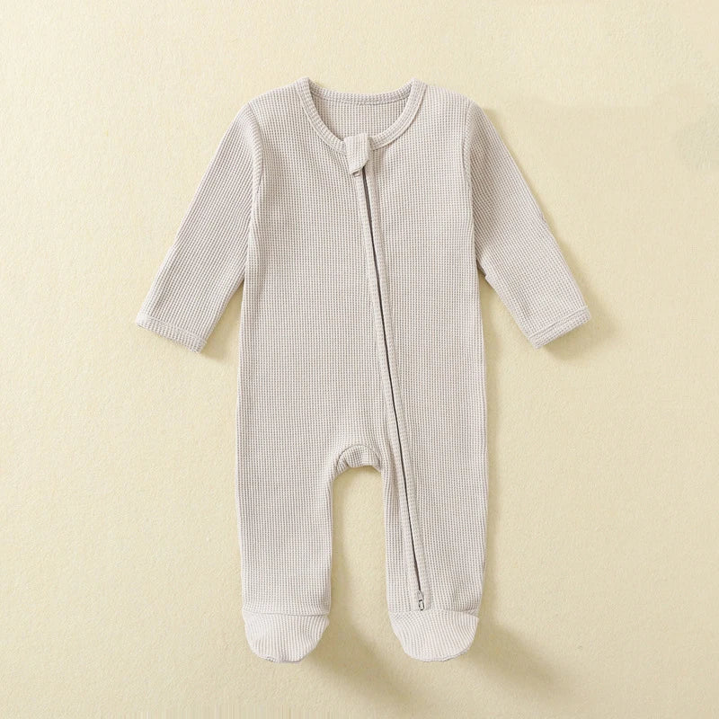 Organic Cotton Baby Rompers Waffle