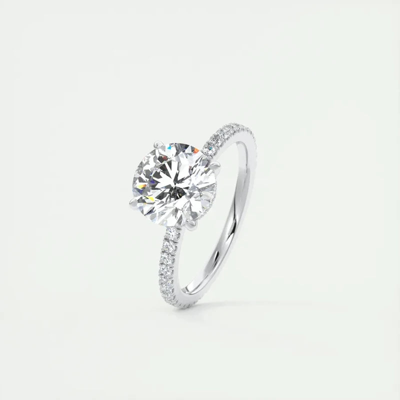 Classic 925 Sterling Sliver Engagement Wedding