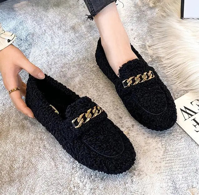 Luxury Sheep Fur Lined Loafers