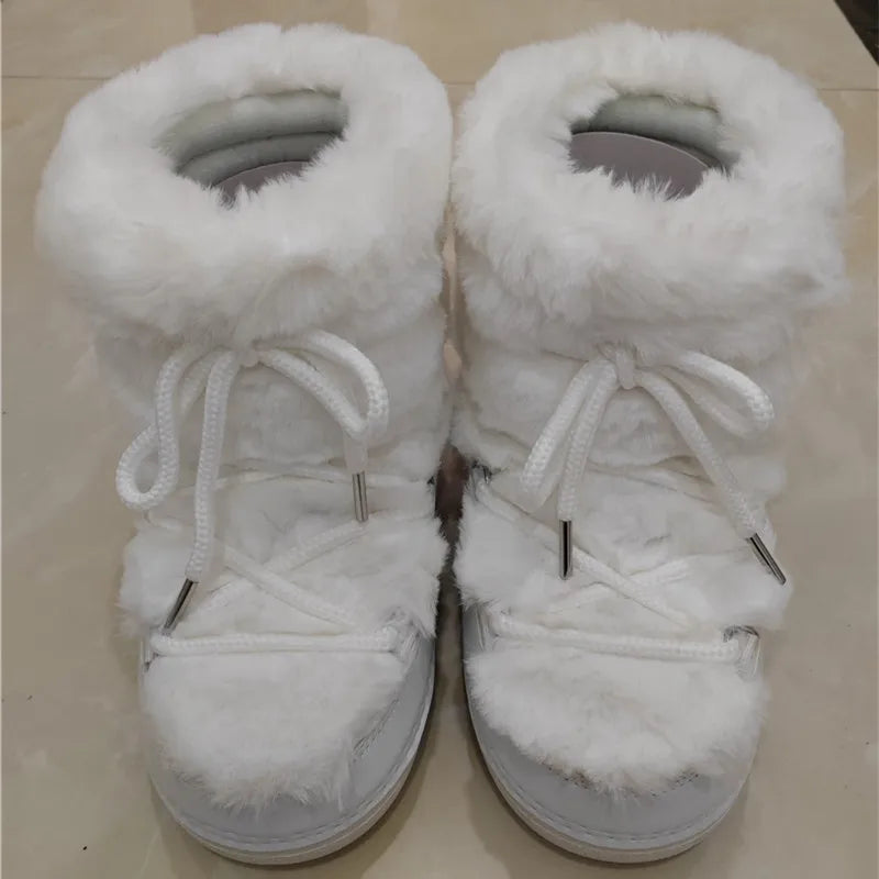 Fluffy Fur Boots 2024 Winter