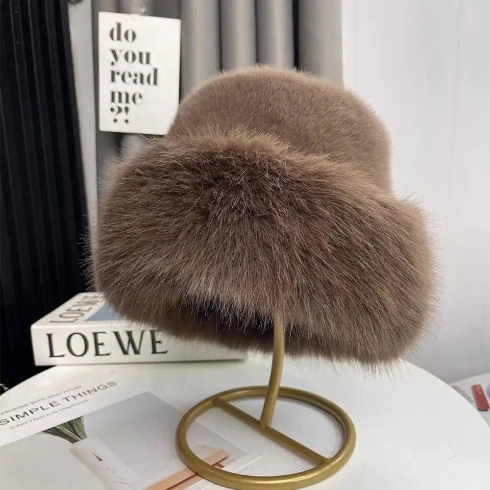 Fluffy Fur Fisherman Hat For