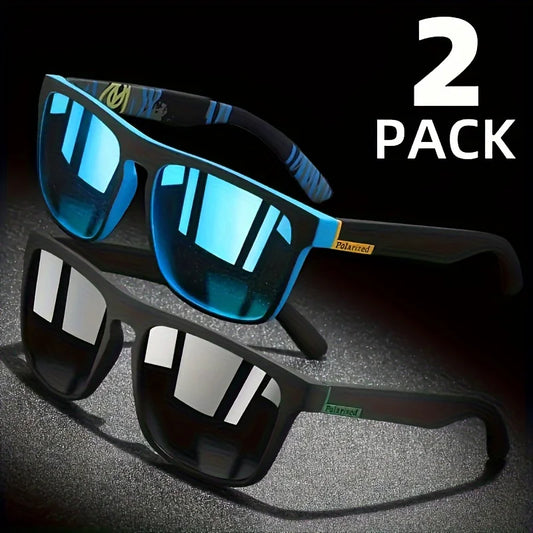 2pcs Square Polarized Sunglasses