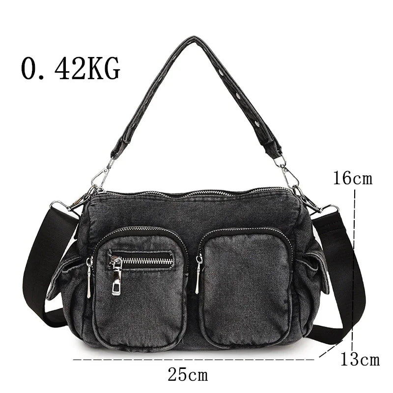 Denim Vintage Crossbody Shoulder Bag