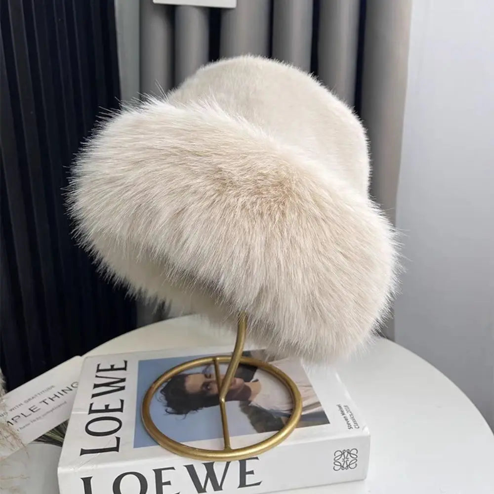 Fluffy Fur Fisherman Hat For