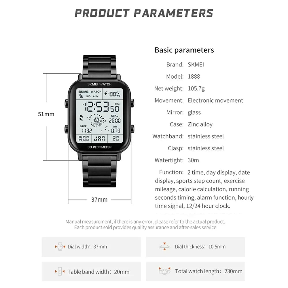 SKMEI 1888 Men Stopwatch