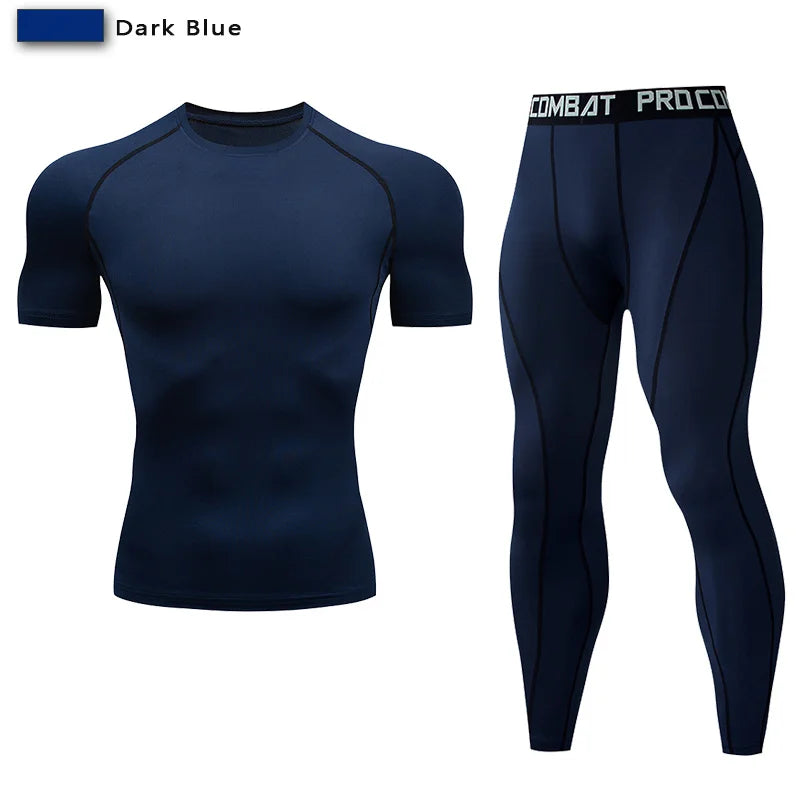 2pcs Men's Compression Sportswear Suit