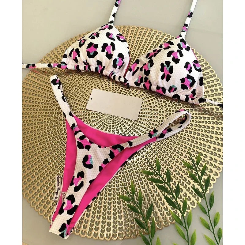 OIINAA Swimwear Women Leopard Printed