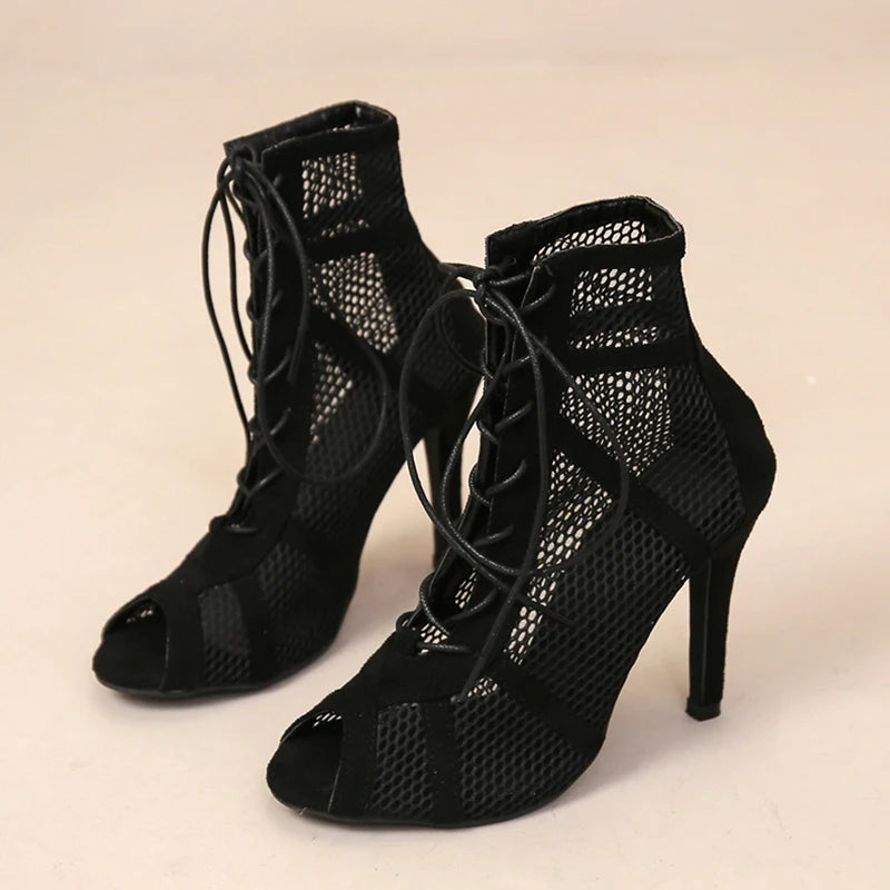 Sexy High Heels Hollow Mesh