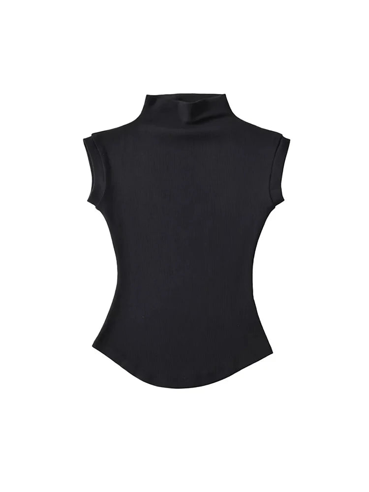 Women Summer Sexy Turtleneck Sleeveless