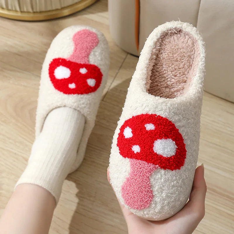 Popular Colorful Rainbow Plush Slippers