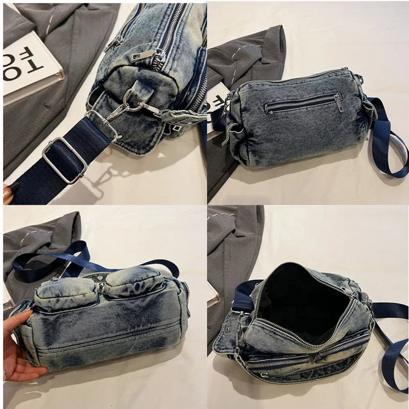 Denim Vintage Crossbody Shoulder Bag