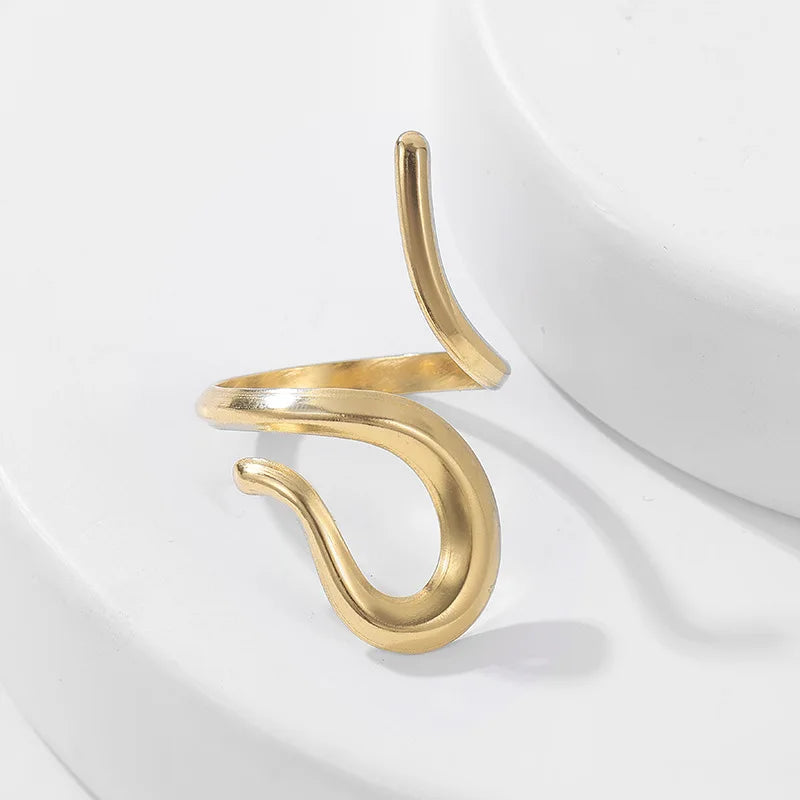 Stainless Steel Gold Color Rings Women