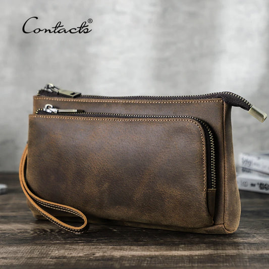 CONTACT'S Genuine Leather Men Clutch