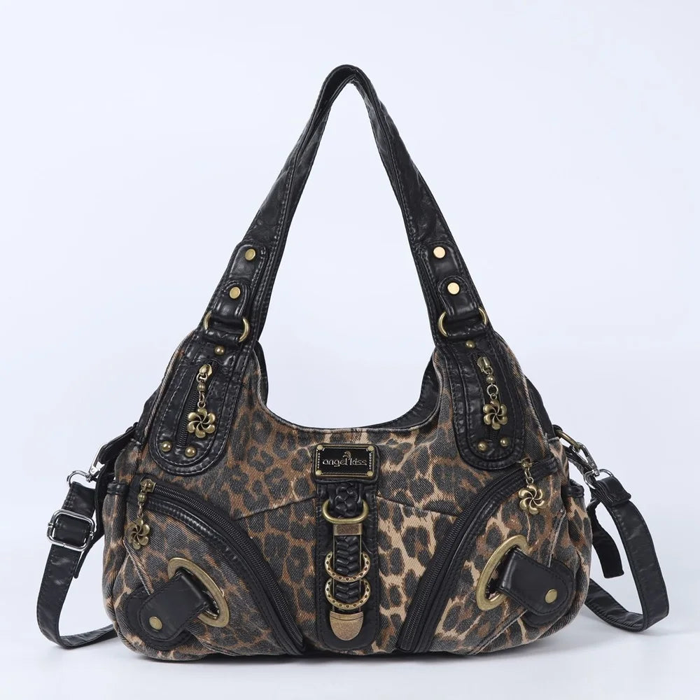 Angelkiss Women Handbags Leopard Bag