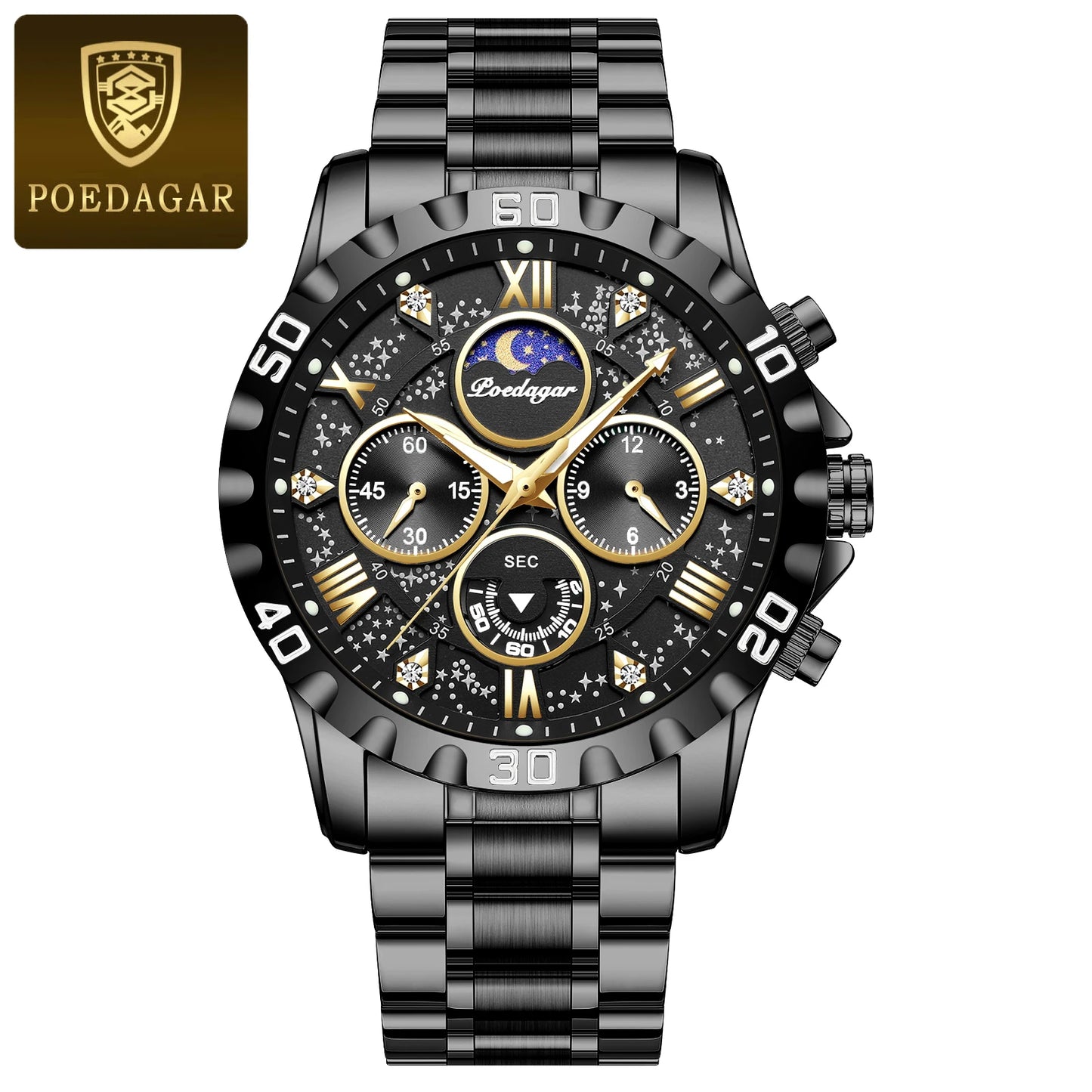 POEDAGAR Luxury Watch for