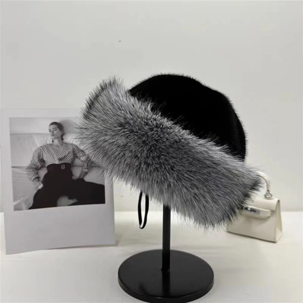 Fluffy Fur Fisherman Hat For