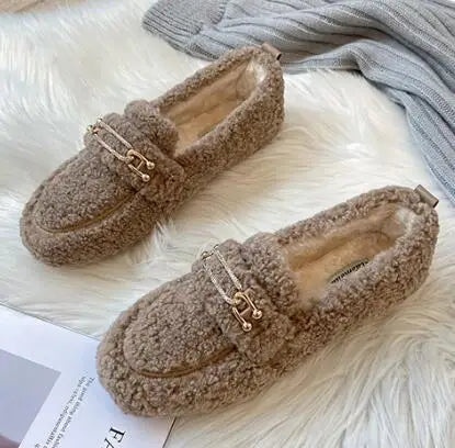 Luxury Sheep Fur Lined Loafers