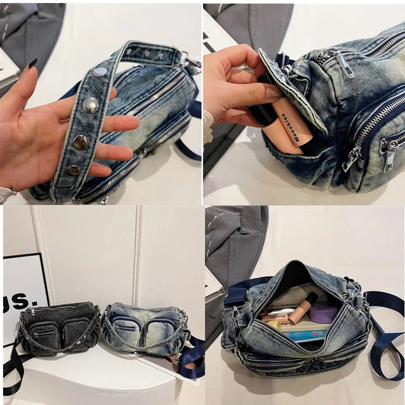 Denim Vintage Crossbody Shoulder Bag