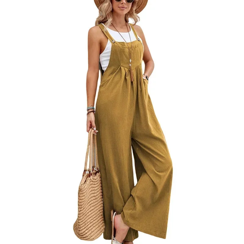 Women Loose Fit Fashion Overalls