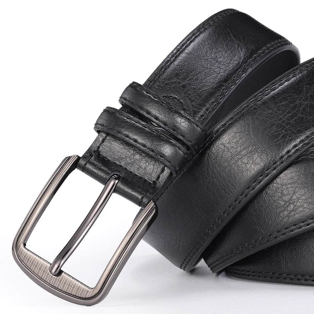 Men's Cowhide Pin Buckle