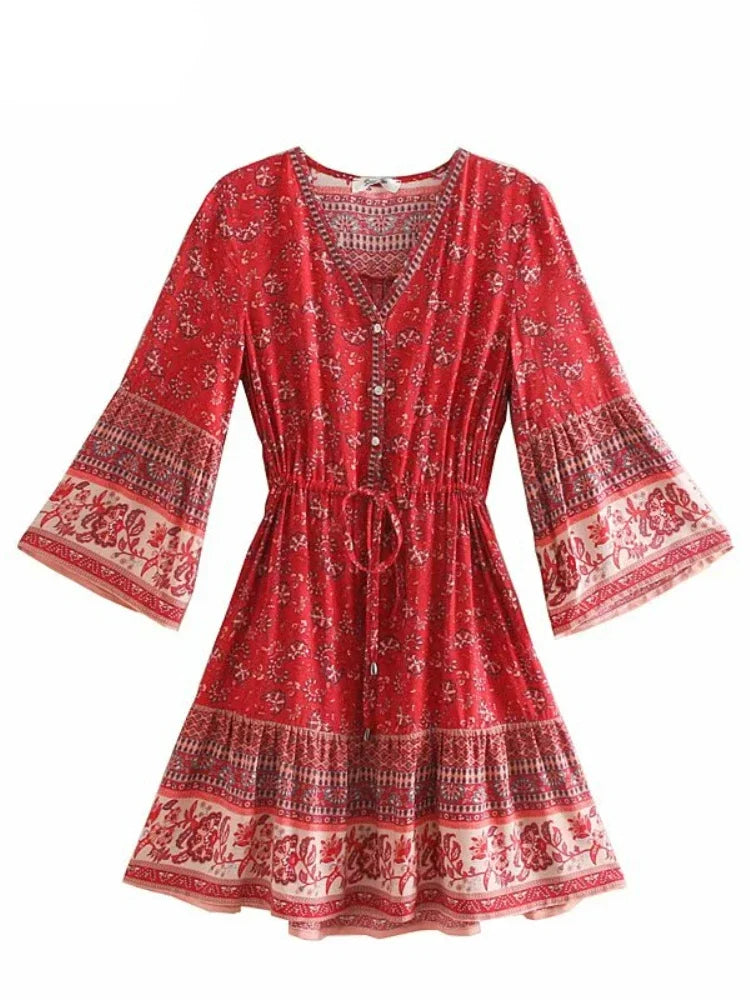 Vintage chic fashion women hippie