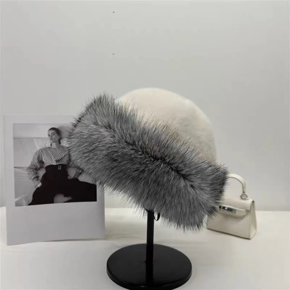 Fluffy Fur Fisherman Hat For