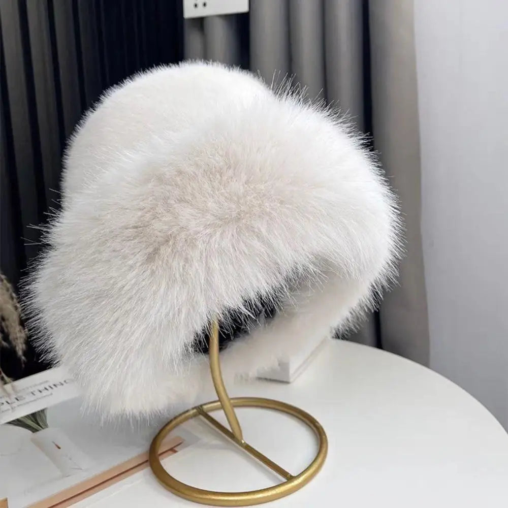 Fluffy Fur Fisherman Hat For