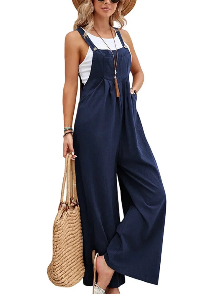 Women Loose Fit Fashion Overalls