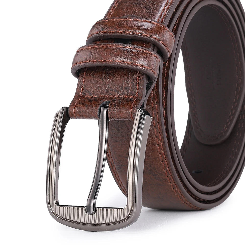 Men's Cowhide Pin Buckle