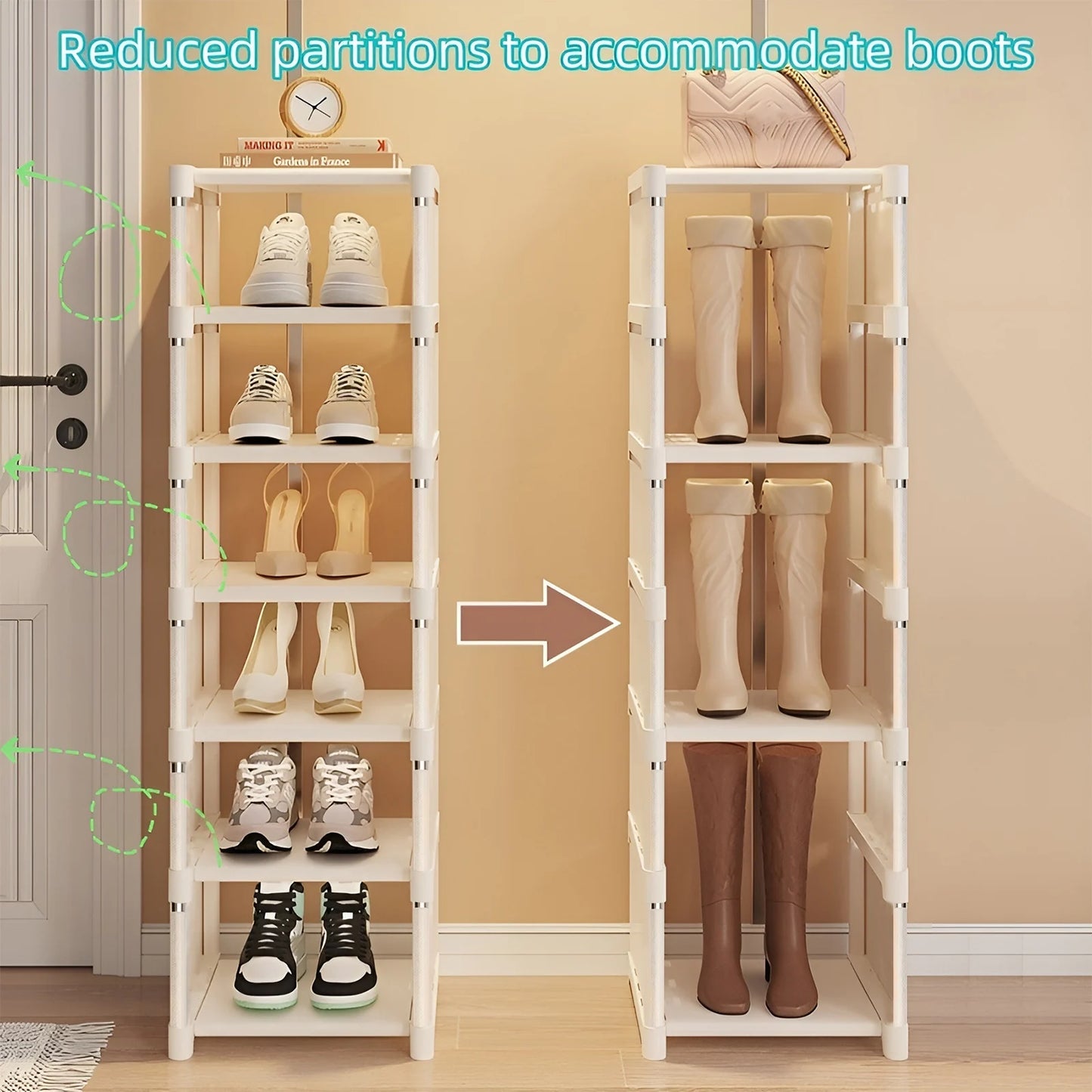 1pc 6/8 Layers Shoe Organizer,