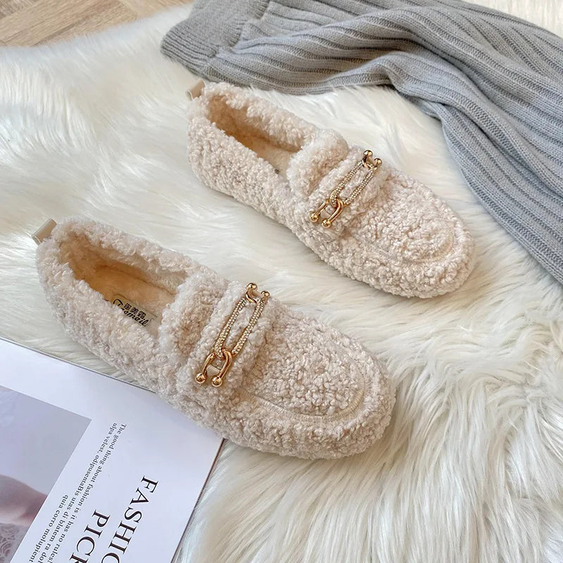 Luxury Sheep Fur Lined Loafers