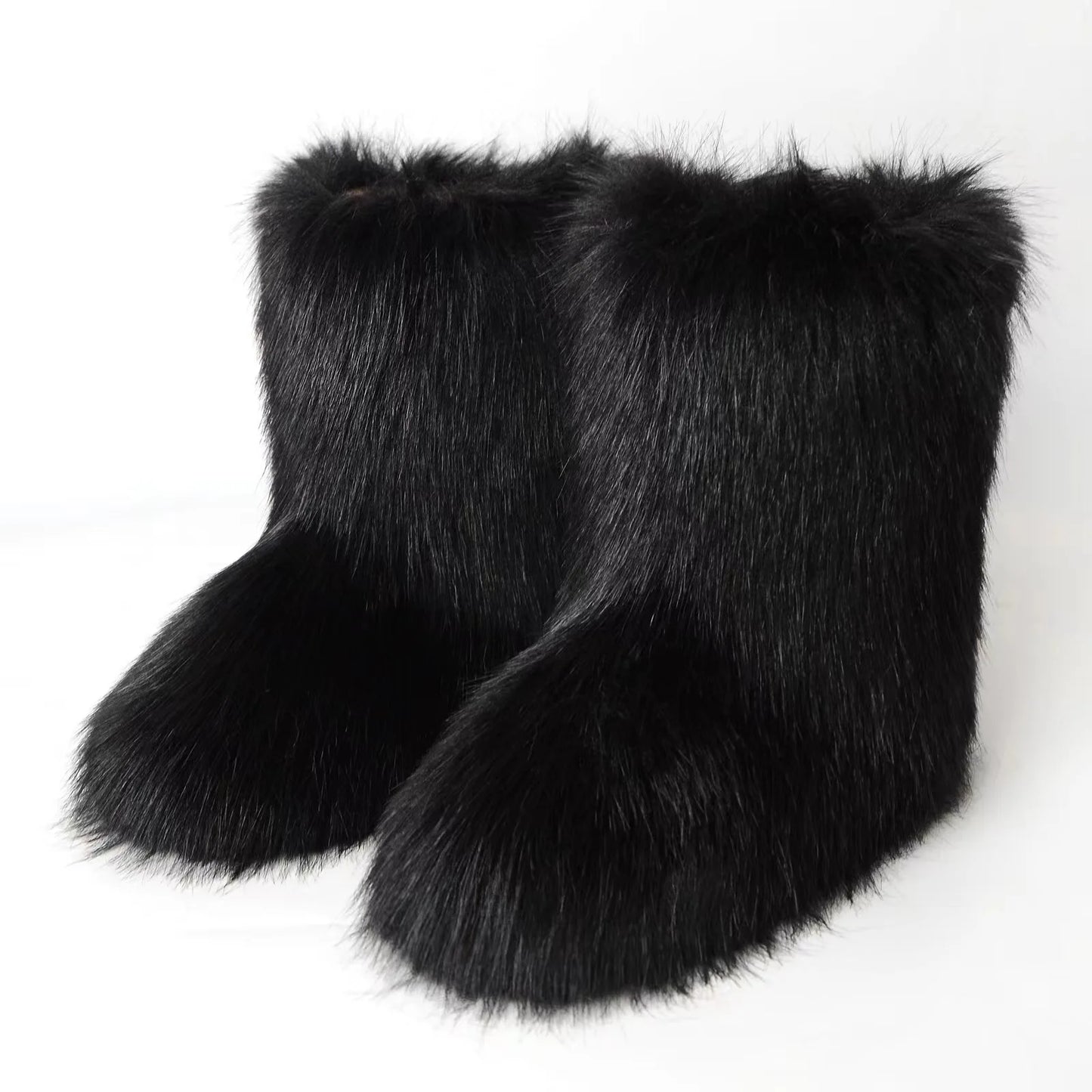 Y2K Fluffy Mid-calf Boots Winter