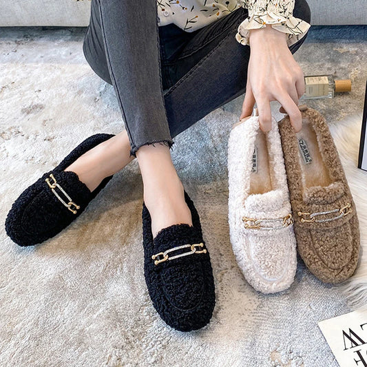 Luxury Sheep Fur Lined Loafers