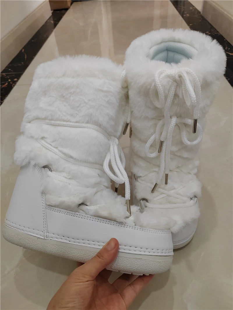 Fluffy Fur Boots 2024 Winter