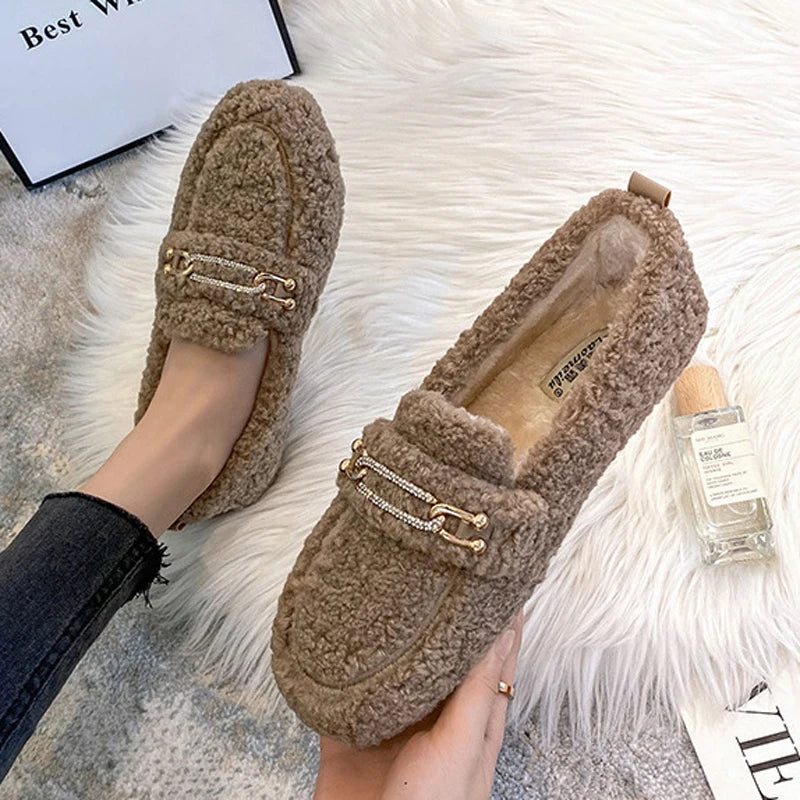 Luxury Sheep Fur Lined Loafers