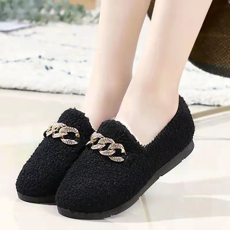 Womens Slippers Warm Short Plush