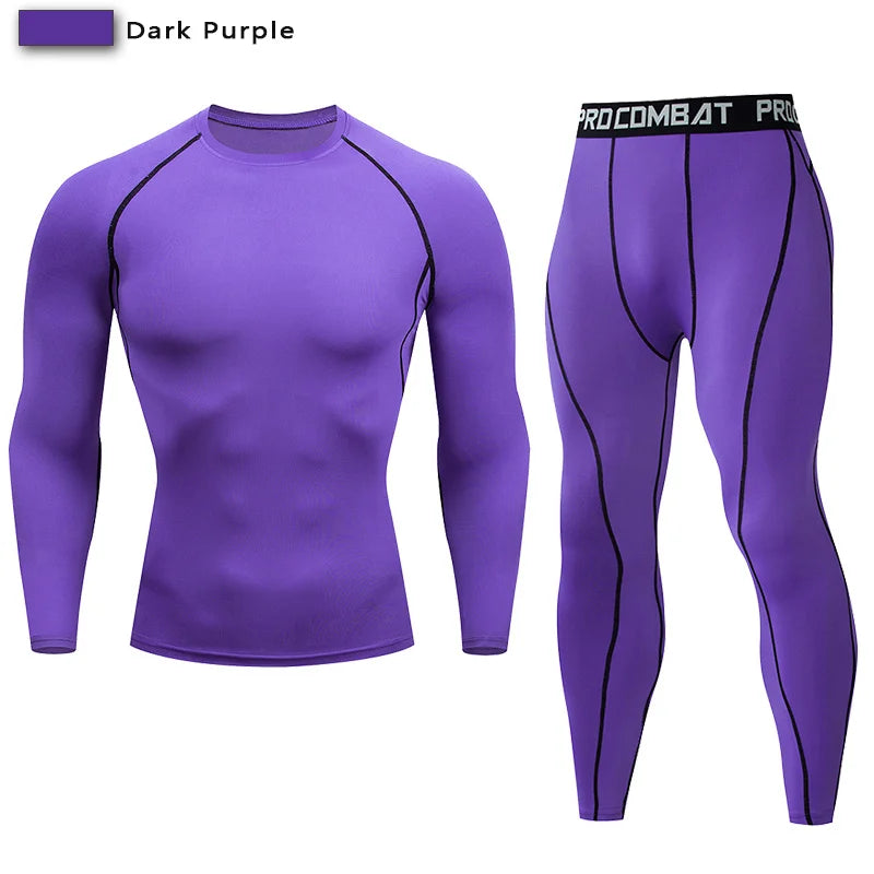 2pcs Men's Compression Sportswear Suit