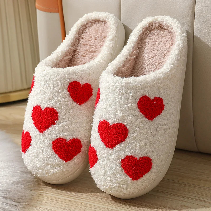 Popular Colorful Rainbow Plush Slippers