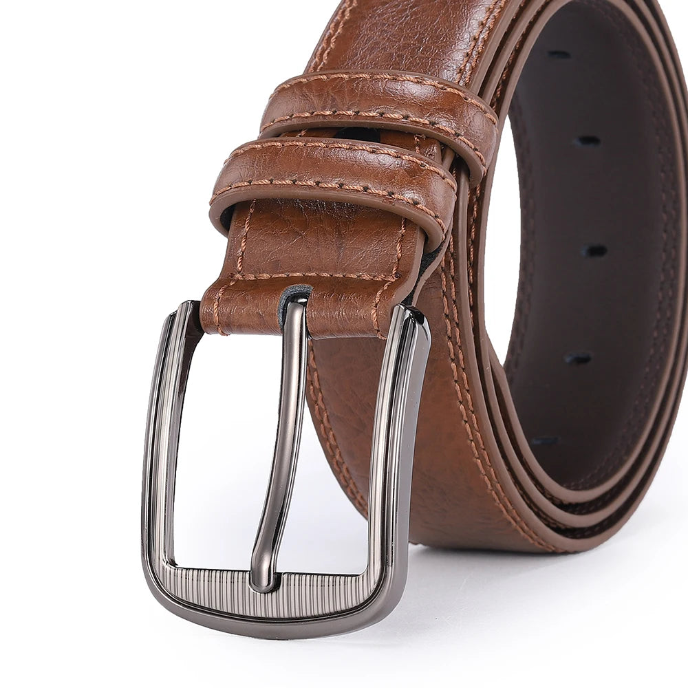 Men's Cowhide Pin Buckle