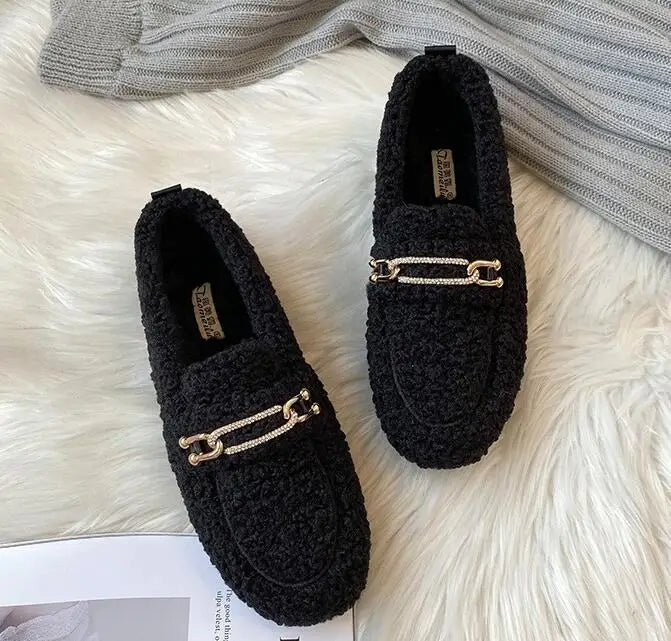 Luxury Sheep Fur Lined Loafers