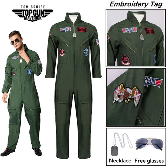 Adult Kids Pilot Costume Air