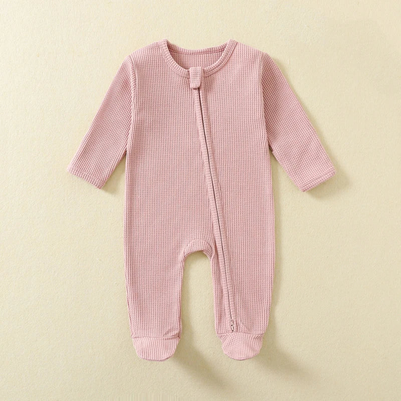 Organic Cotton Baby Rompers Waffle