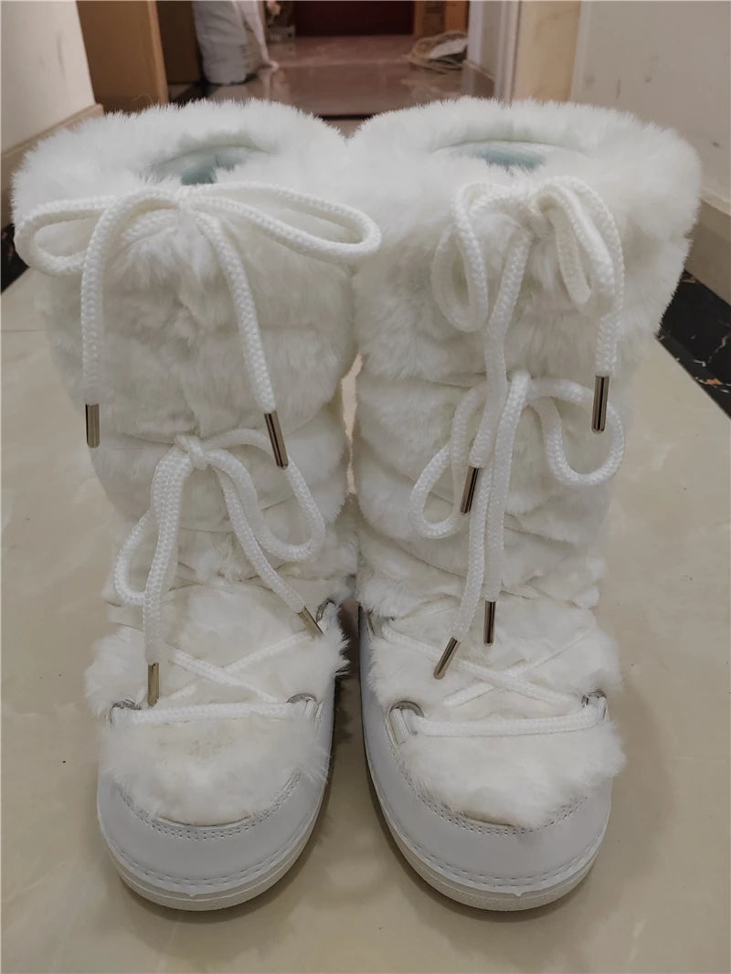 Fluffy Fur Boots 2024 Winter