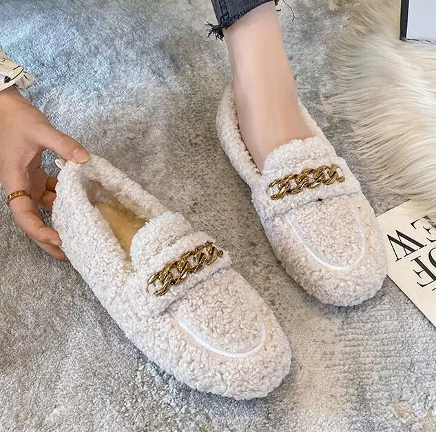 Luxury Sheep Fur Lined Loafers