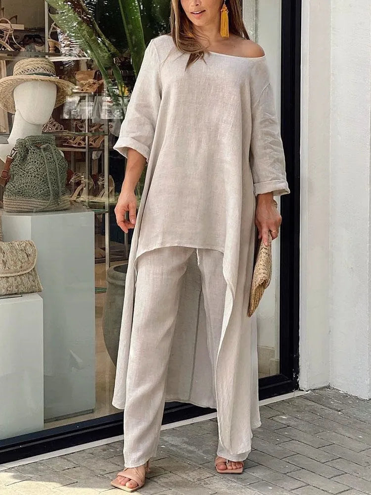 Women's Cotton Linen Long Pants