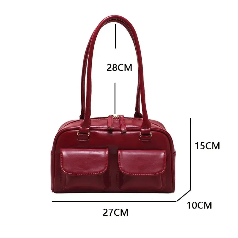 Retro Red Women's Satchel Hobo